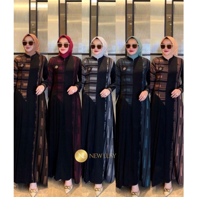 Gamis Hikmat Kw Abaya Aswan Turkey terbaru By New Lusy