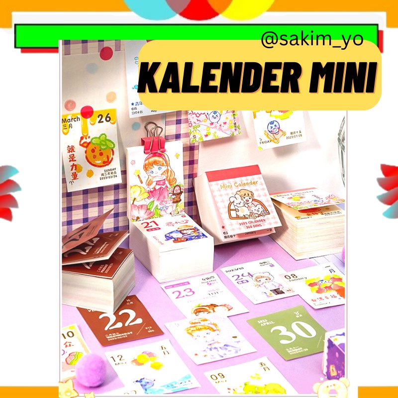 

Mini Calender 365 hari Kalender Kecil Lucu Dapat Dirobek dan Ditulis Mudah Dibawa Dekoratif Kalender Meja Kalender Saku @sakim_yo