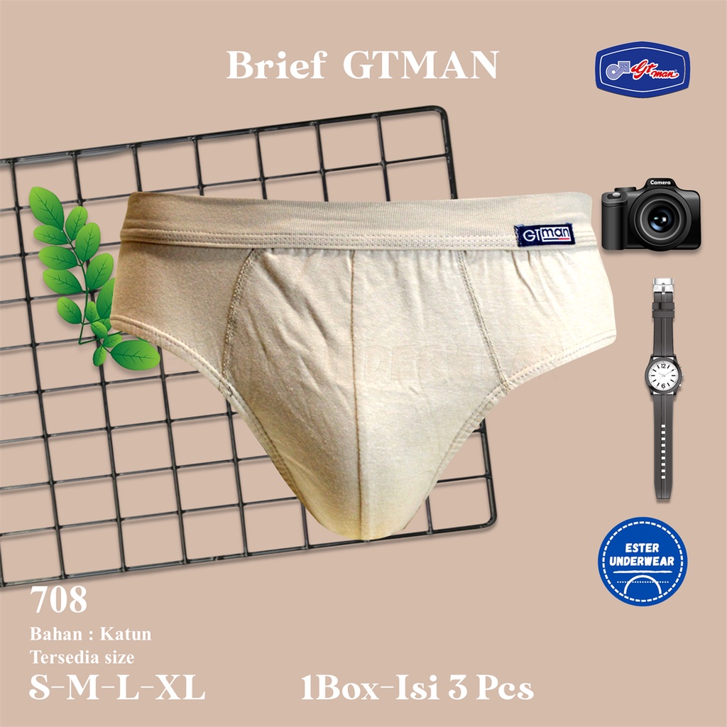 Celana GTMAN Mini Spandex GT 708B Bahan Katun Isi 3 Pcs