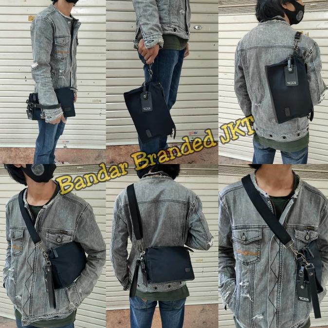 TAS HANDBAG PRIA TUMI HARRISON STERLING 2in1 CLUTCH BAG BISA SELEMPANG