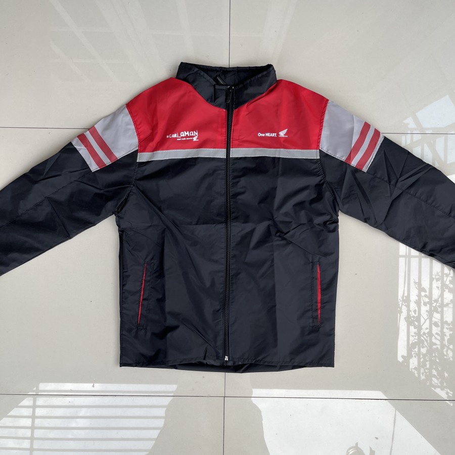 Jaket Motor Honda Original AHM / Jaket Parasut Waterproof Windproof