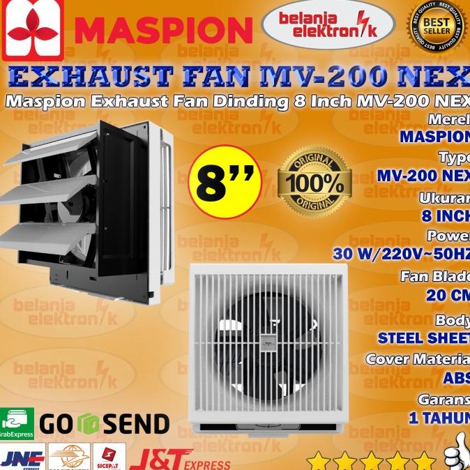 MASPION EXHAUST FAN DINDING MV-200 NEX 8 INCH