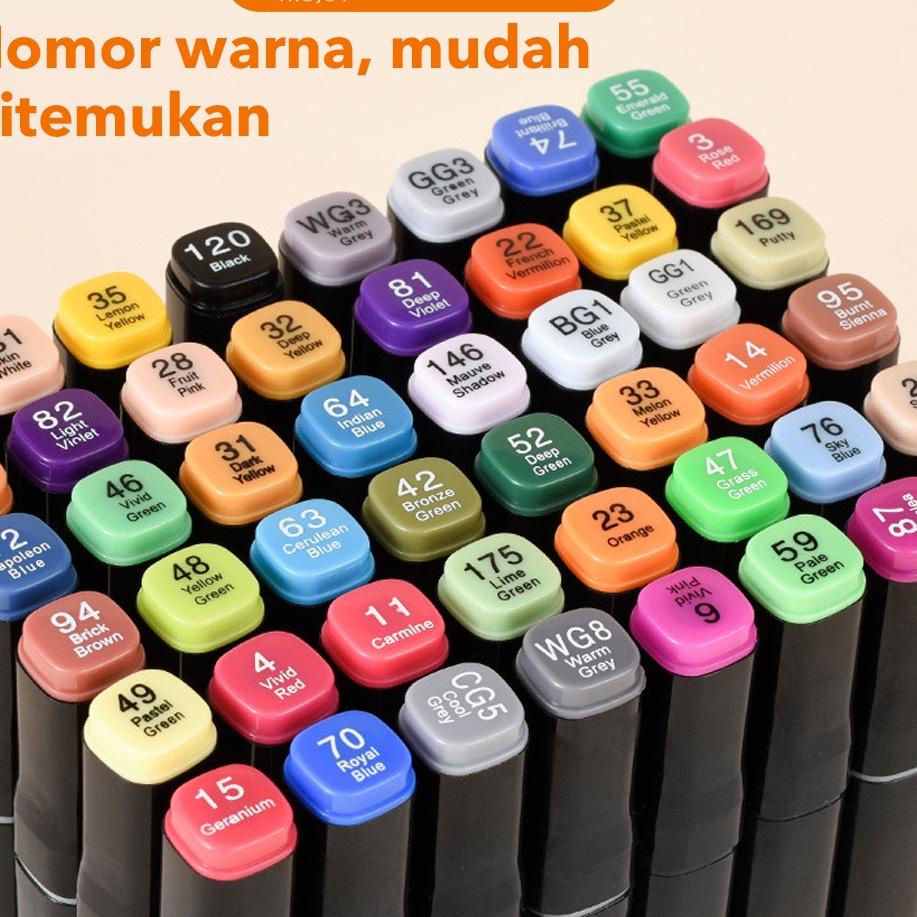 

[R-72 »] TROJOY Color Marker With Bag Spidol Warna Dengan Tas 36/48-terviral