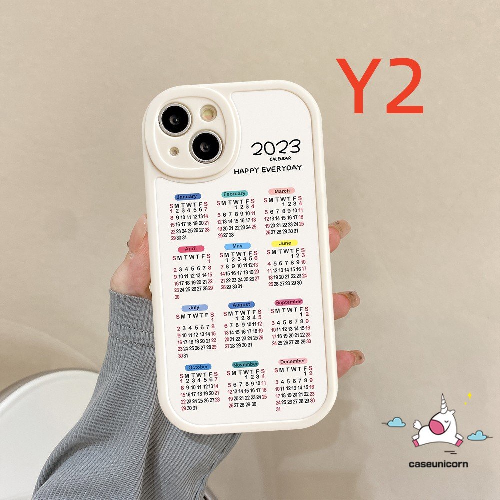 Case Kalender 2023 Untuk Realme C53 C55 C35 C12 C30 C31 C15 C21Y C25 C11 10 Pro Plus C30s C25Y C25s GT 8i 8 5 9i 8Pro 6i 5i 6s 6 7i C17 C21 C20A C3 C17 C20 Soft TPU Sarung Couple