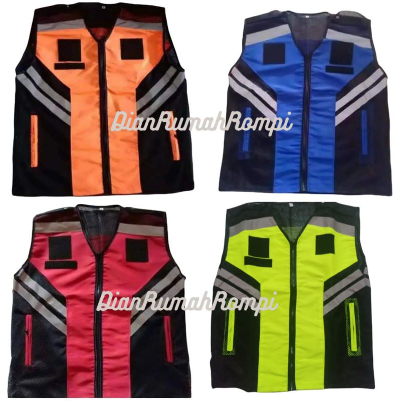 Rompi Jala Taslan Rompi Proyek Rompi Polosan Taslan