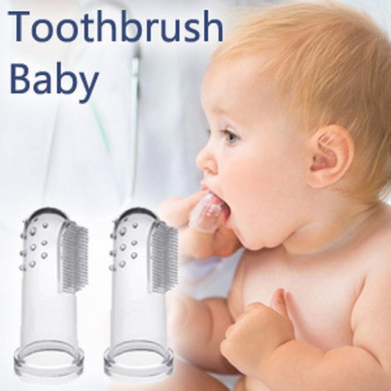 Sikat Gigi Jari Bayi Silikon Sikat Halus Lembut Sikat Jari Bayi Pembersih Mulut Gigi lidah Bayi Sikat Gigi Bayi Elastis Baby Finger Toothbrush Silicon