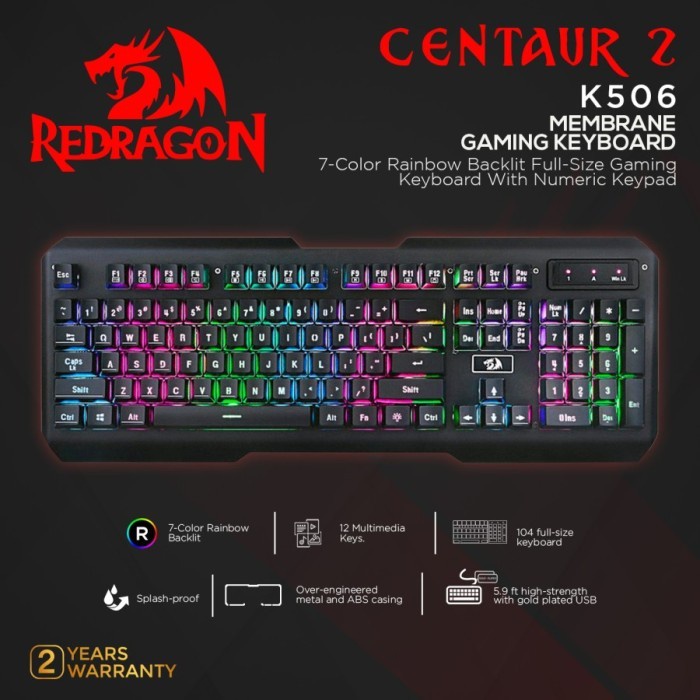 Redragon  Keyboard Semi Mechanical Gaming CENTAUR 2 - K506