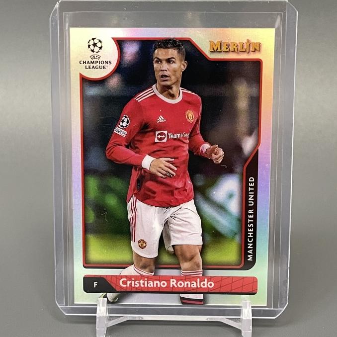Kartu Bola Topps Chrome Merlin 2021-22 Refractor Cristiano Ronaldo