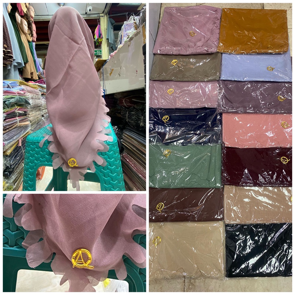 [FaFi] RS Hijab/Segiempat Hijab Kening/Laser Cut/Jari Ready Makassar