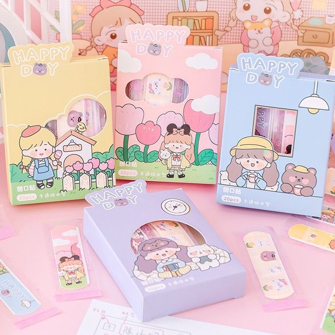 HANSAPLAST MOMO/ PLESTER MOMO/ BAND AID MOMO / HANDSAPLAST LUCU KOREA IMUT / PLESTER LUKA ANAK KARAKTER