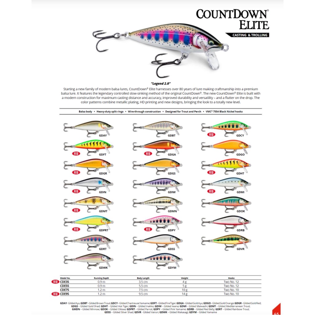 Umpan Rapala Countdown Elite 35