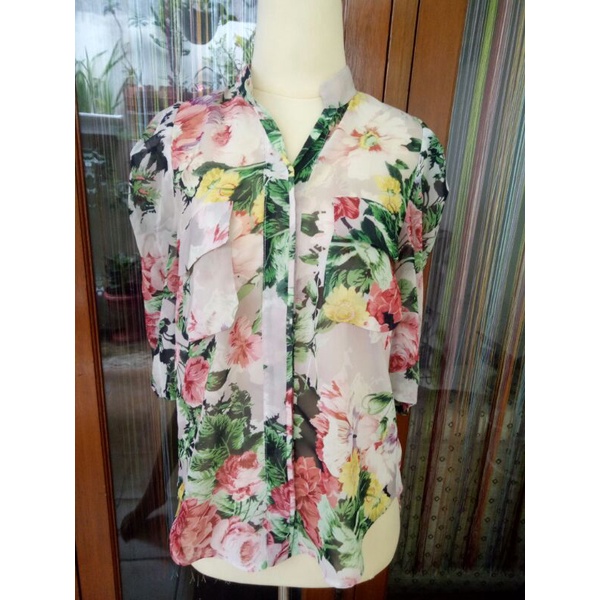 blouse preloved sifon floral