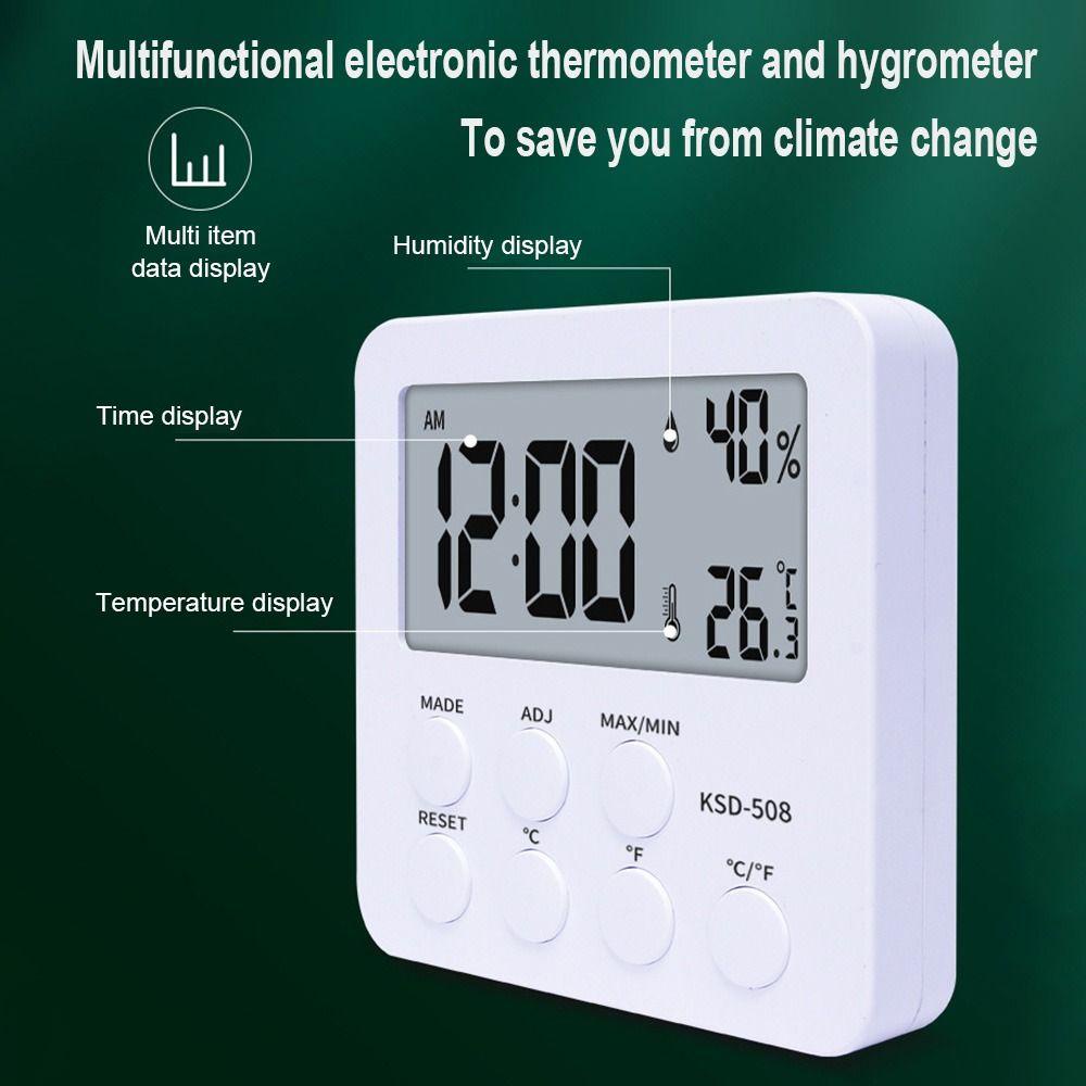 Solighter Digital Thermo-Hygrometer Rumah Nyaman Indoor Desktop Alarm Clock