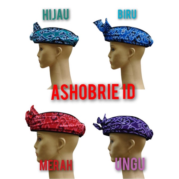 Iket sunda praktis/iket mega mendung ungu/iket blangkon sunda batik/iket kepala dewasa laki&amp;cewek