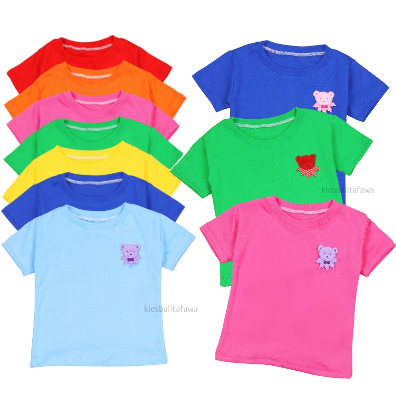 Lolipop Shirt uk 1-2 Tahun / Kaos Anak Perempuan Kids T-Shirt Polos Baju Import Lengan Cewek Blus