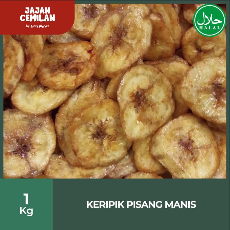 

[1 KG] KERIPIK PISANG MANIS / KERUPUK PISANG / SNACK CEMILAN