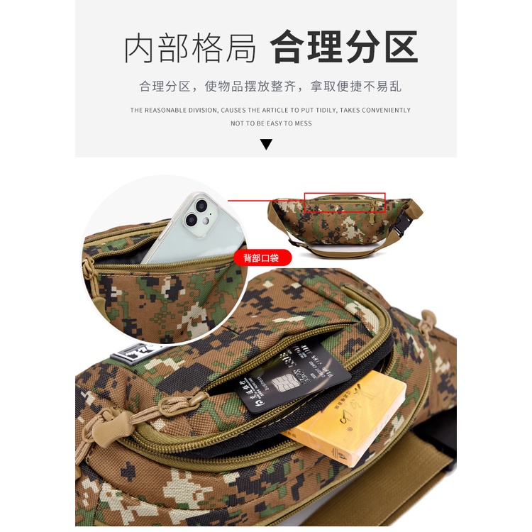 Tas punggung pria wanita import tas waistbag import kanvas army WB 107