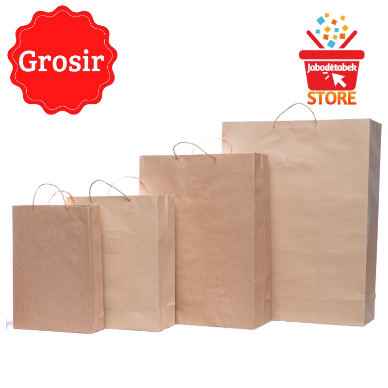 

{GROSIR} Paper Bag Polos / Tas Kertas Souvenir Pernikahan & Tas ATK