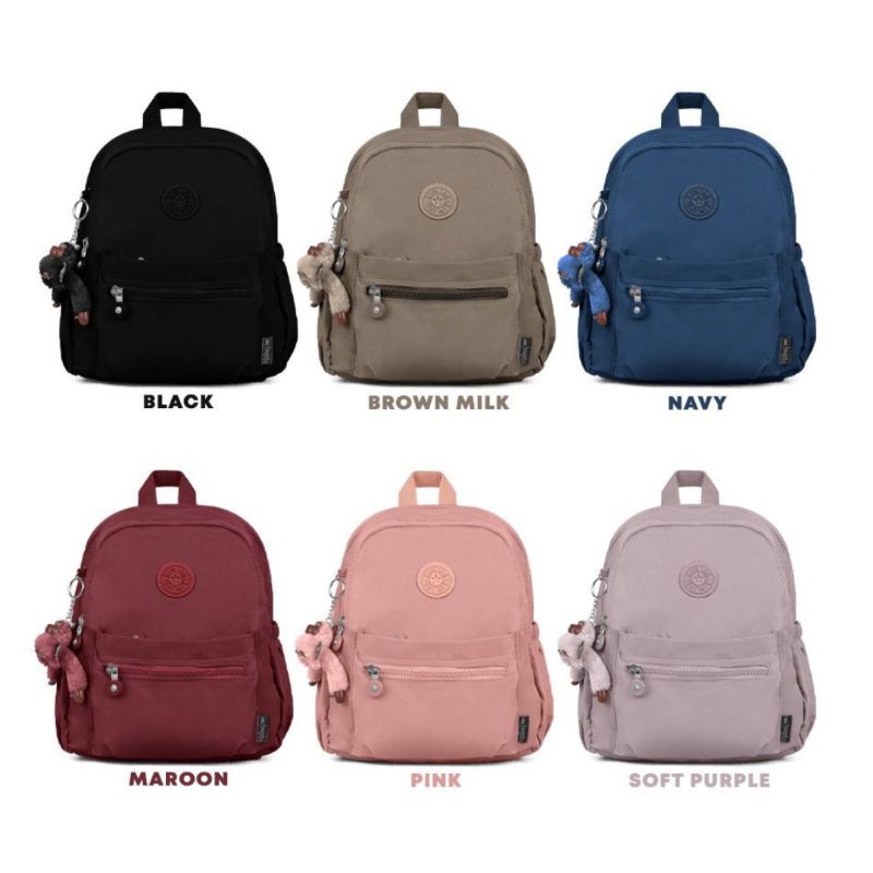 Tas ransel wanita small backpack sekolah import waterproof K2195