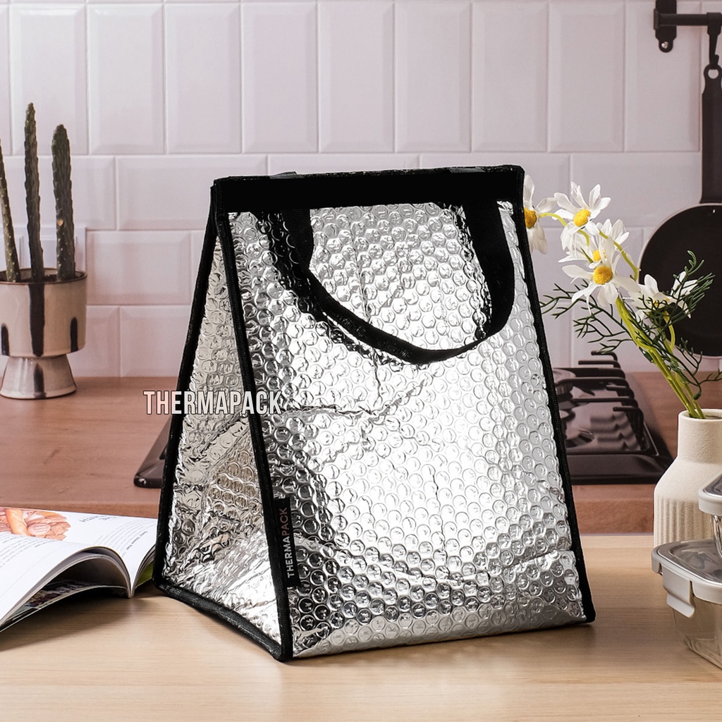 ThermaPack Insulated Tote | Tas Aluminium Cooler Tote Bag - Size L ( 5 pcs )