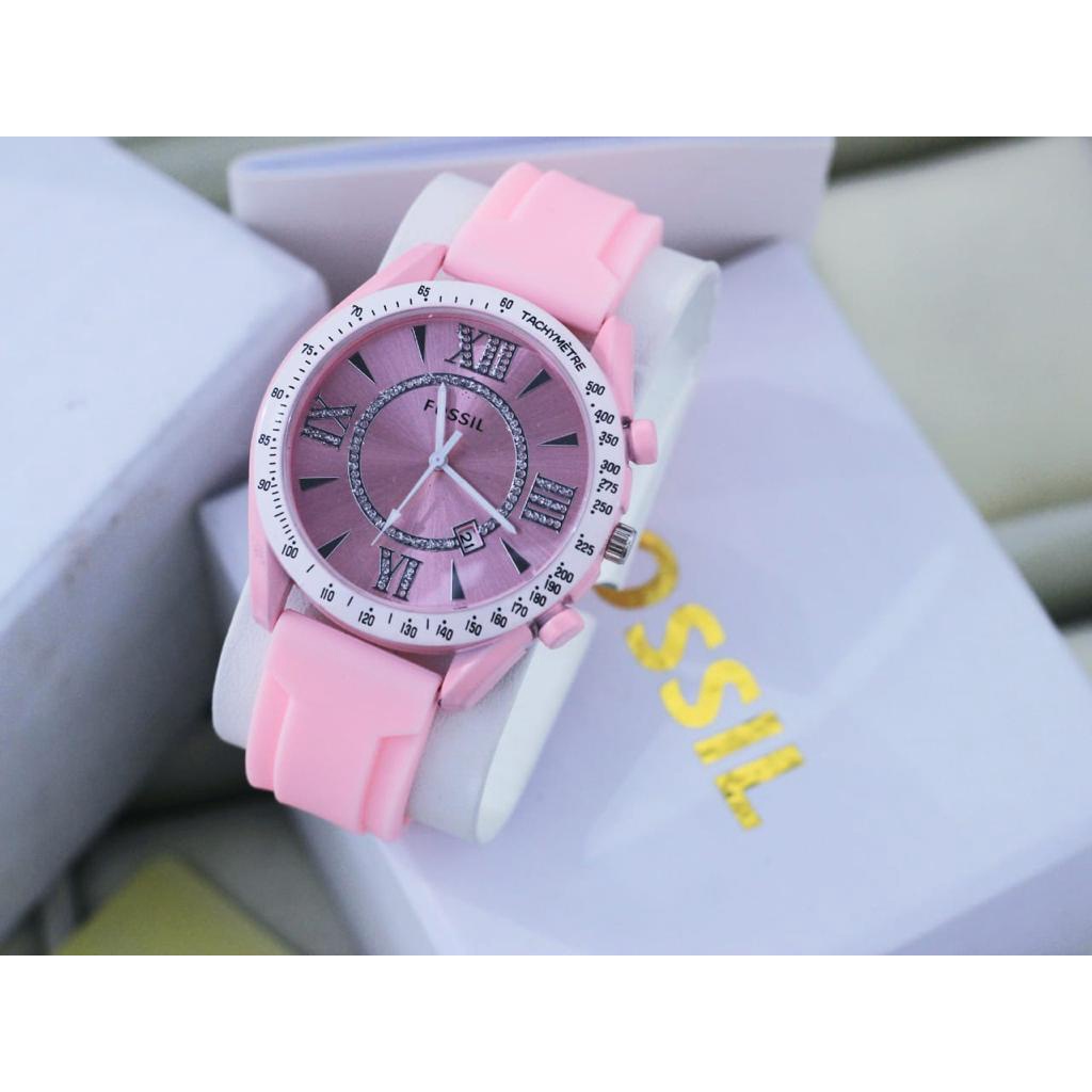 Jam Tangan Wanita Rubber | Jam tangan cewek elegan tahan air free bok