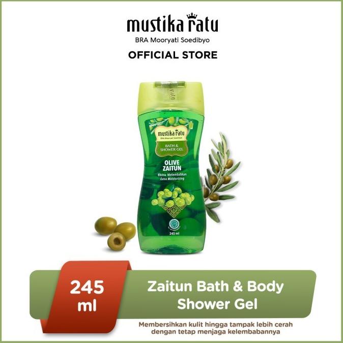PROMO SERU [COD] MUSTIKA RATU Zaitun Bath & Shower Gel Sabun Mandi Cair 245ml ORIGINAL 100%