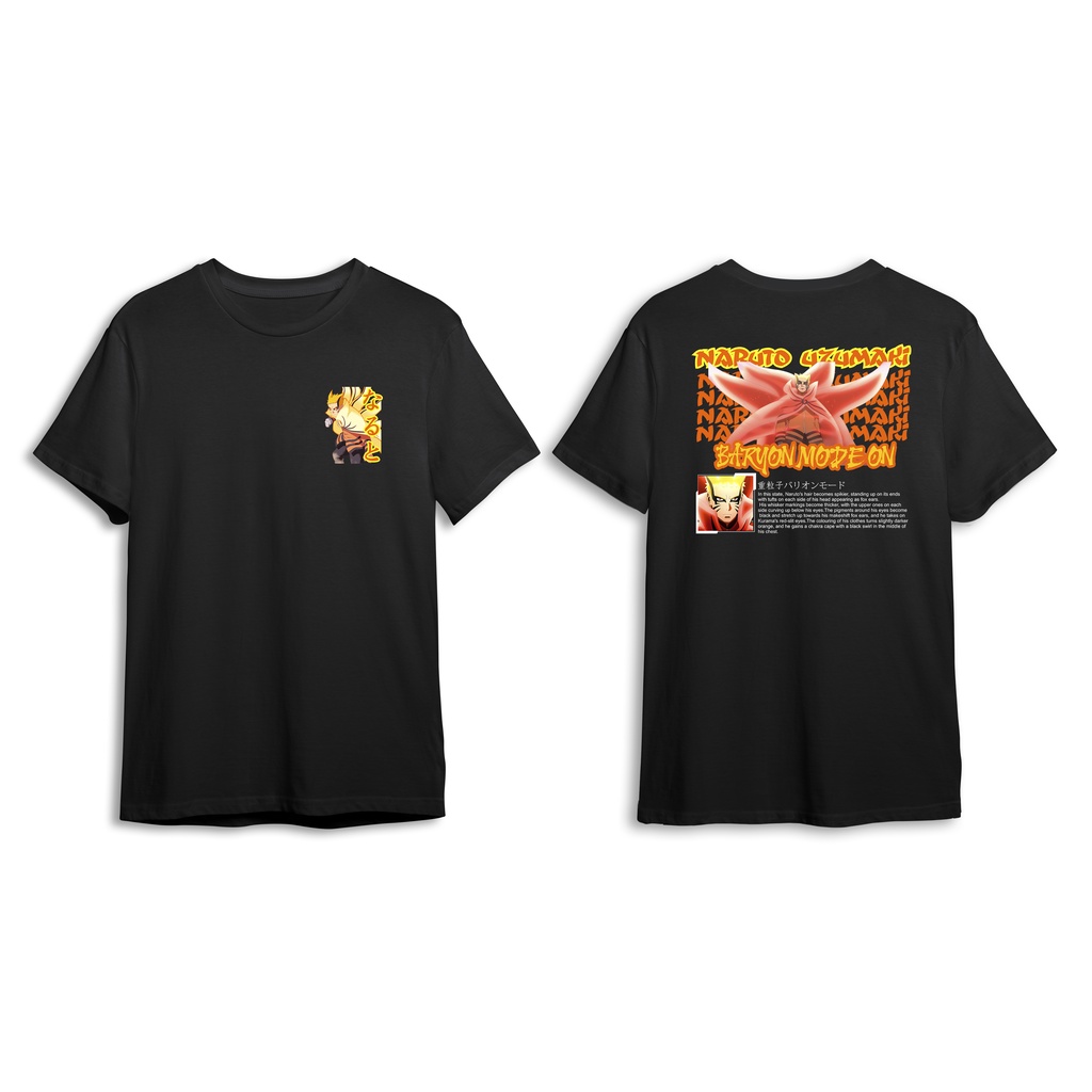 KAOS ANIME NARUTO MODE BARYON BAJU NARUTO PRIA WANITA