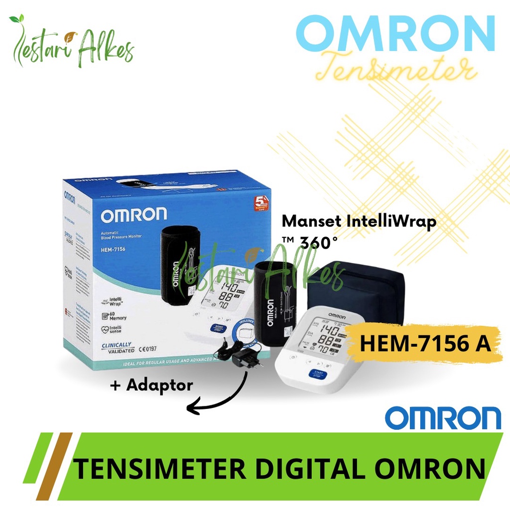 OMRON Tensimeter Digital HEM-7156 A /  Omron HEM-7156 + Adaptor