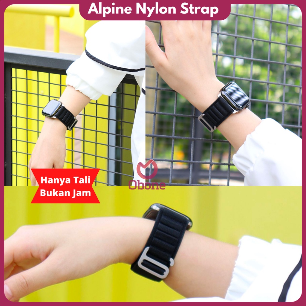 Alpine Loop Nylon Tali Strap for iwatch 3 4 5 6 7 8 Ultra watch7 S20/DT No 1/YS8 Ultra/HW/IWO Breathable Tali Jam Tangan Model Terbaru strap iwatch 49mm 45mm 44mm 42mm 38mm 40mm 41mm