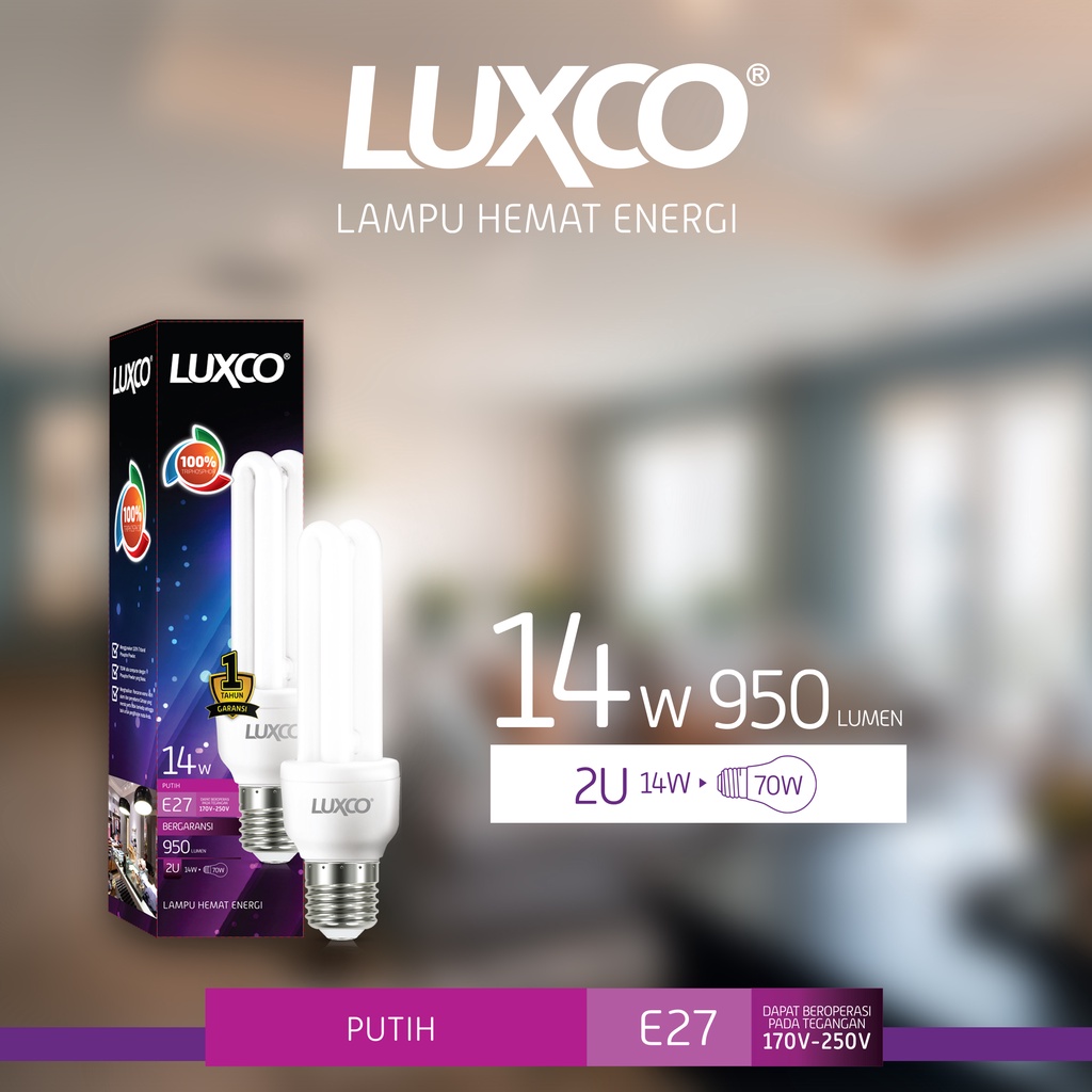 [COD] Lampu 2 Jari PLC Hemat Energy Premium Super Terang Luxco -Promo FREE ONGKIR