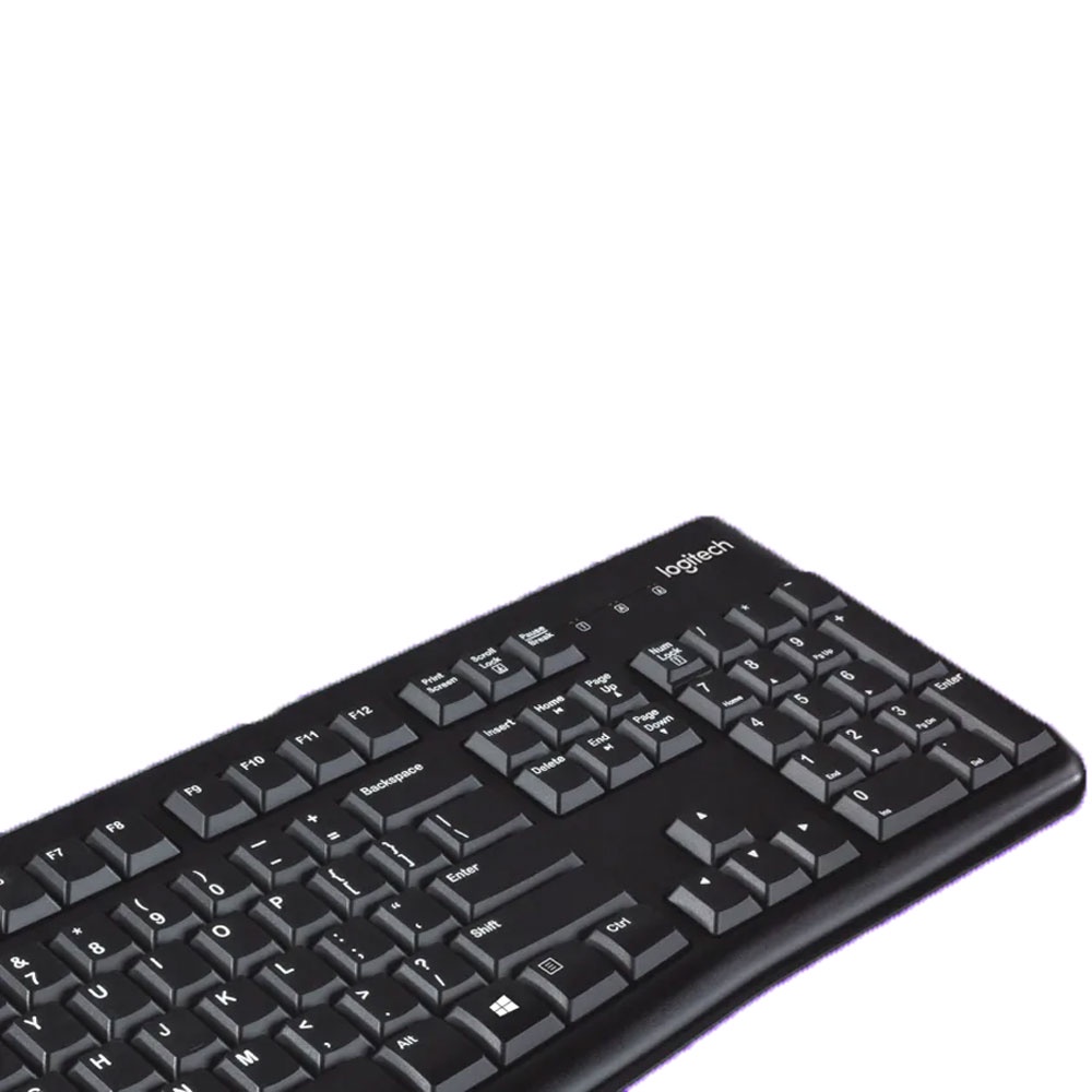 KEYBOARD PC DESKTOP NETBOOOK USB WIRED LOGITECH K120 BLACK LOW PROFILE