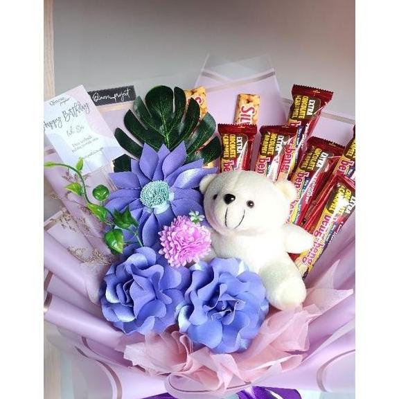 BUKET BUNGA KERTAS+MAKANAN+BONEKA HTYJ695464Y