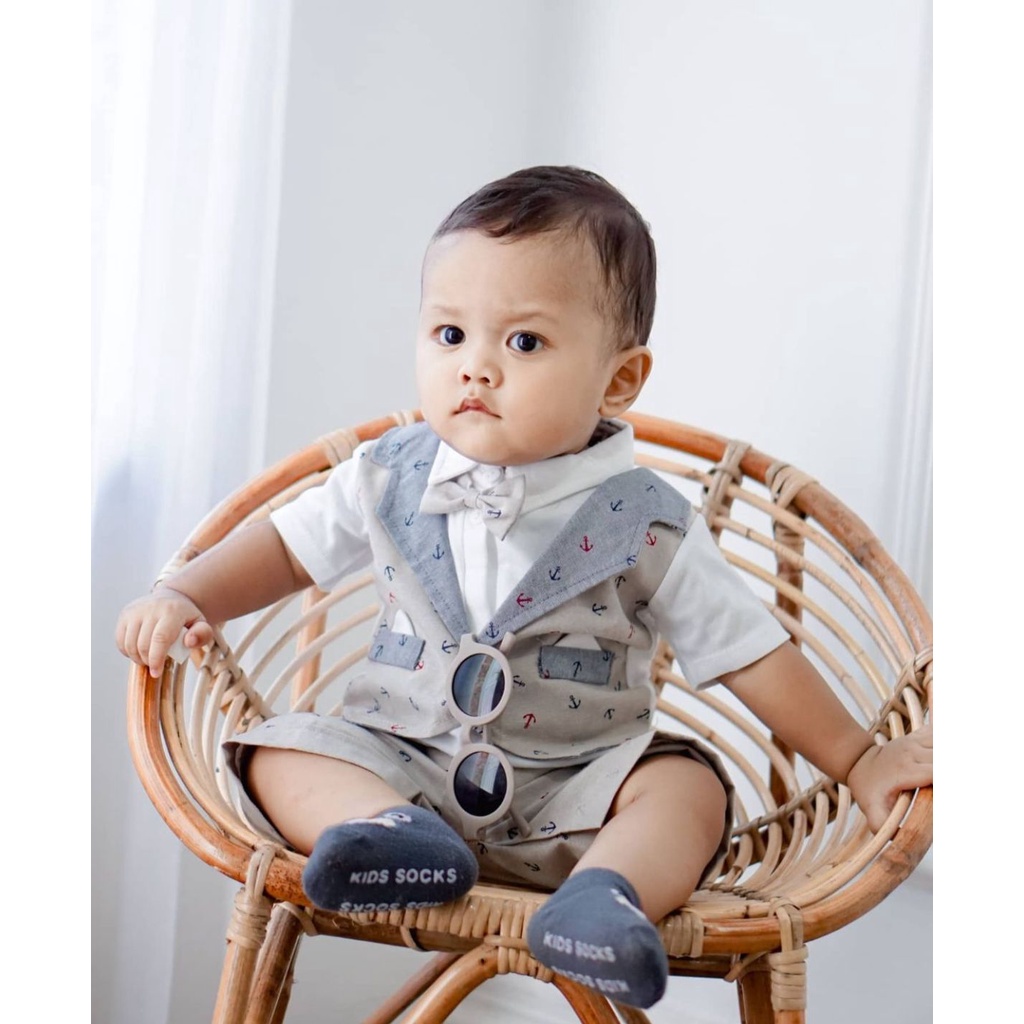 ANIMAL BIKE / GRIZZ / CRABBY / ROMPI PAUS / MILK &amp; JAM / SAILOR VEST / CAPTAIN /MR JOHN / 3 layers vest Baju setelan kemeja romper bayi pergi pesta kondangan formal fashion anak