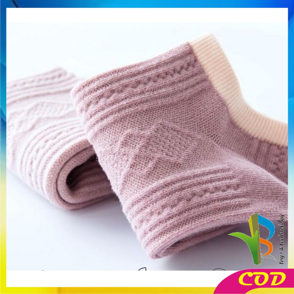 RB-P281 Kaos Kaki Wanita Motif Rajut Pattern / Kaus Kaki Pendek Motif Semata Kaki Import Murah Motif Polos