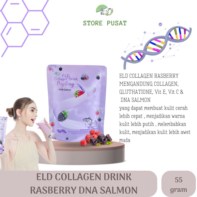 ELD Collagen Drink  55 Gram Mencerahkan kulit lebih cepat