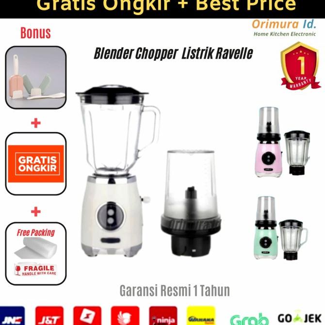 Blender Chopper - Ravelle Vintage Blender plus Chopper - Food Process