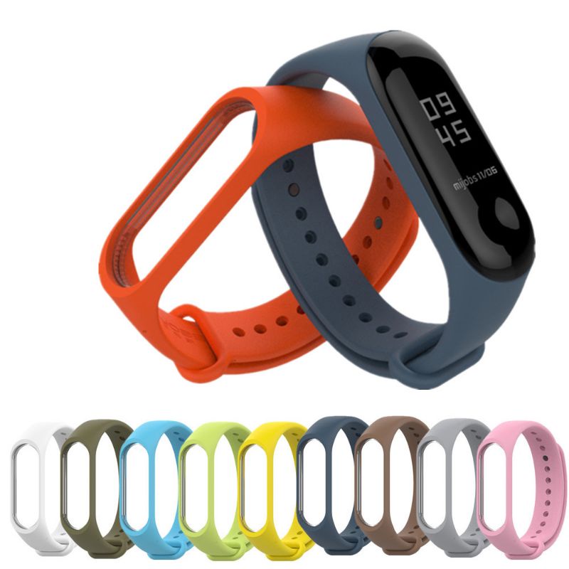 Strap  Mi Band 3 / Mi Band 4 Tali Gelang Silikon Xiaomi Mi Band3 & Mi Band4