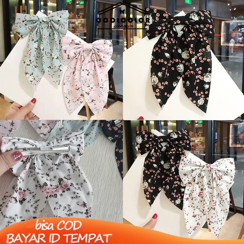 COD❤️Jepit Rambut Pita Korea Gaya Aesthetic Elegan Panjang Pita Rambut Fashion Untuk Wanita Dan Anak Perempuan-cl