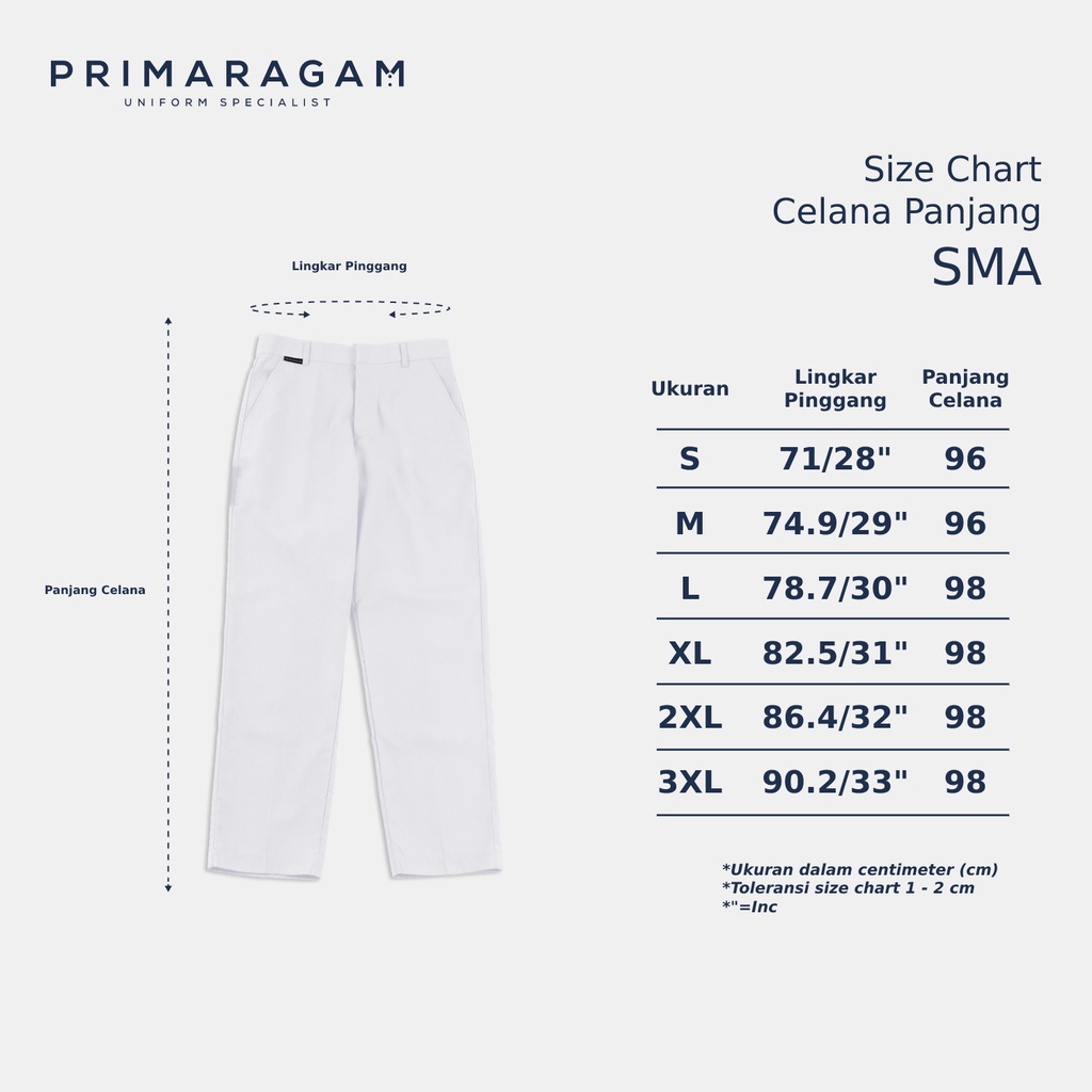 OBRAL BARANG CACAT celana sma putih celana sekolah sma putih celana sekolah sma panjang putih
