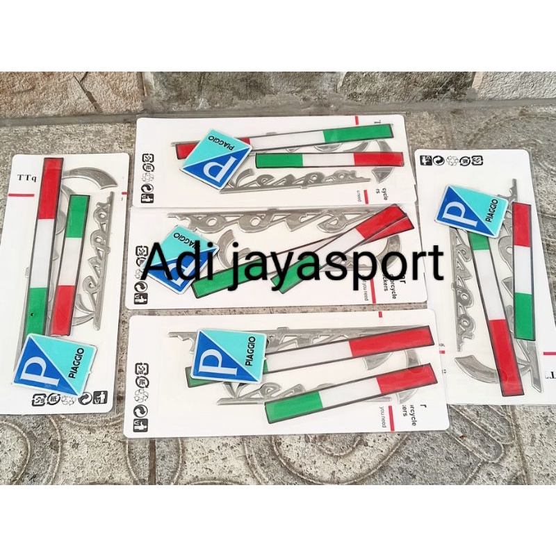 Emblem Tulisan Vespa Uwinfly T3 Exotic Sprinter Prime Bf Goodrich V7/Aksesoris Motor listrik