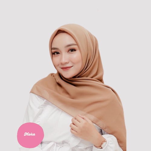 [ COD ] New 60+ Warna Daily Hijab Bella Square | Hijab Segi Empat Double Hycount | Hijab Segi Empat Bella Square-MOKA