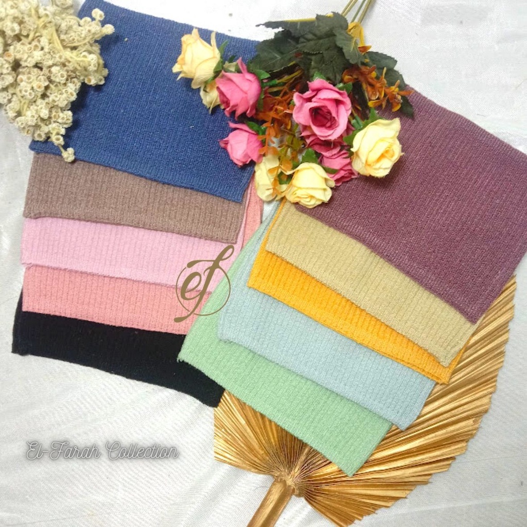 Jual Ciput Rajut Bandana Polos Super Premium Inner Hijab Premium