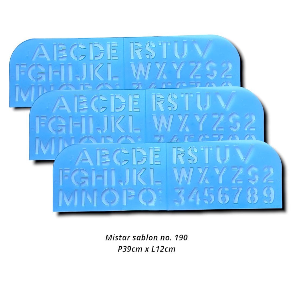 

PENGGARIS MISTAR SABLON MAL HURUF ANGKA PLASTIK 3 CM NO.190