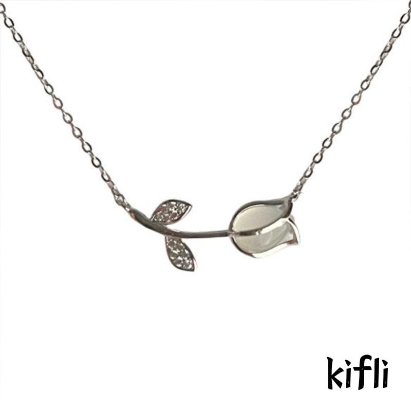 [KD] Tulip Kalung Perempuan Desain Niche High-end All-match Lembut Pacar Rantai Klavikula