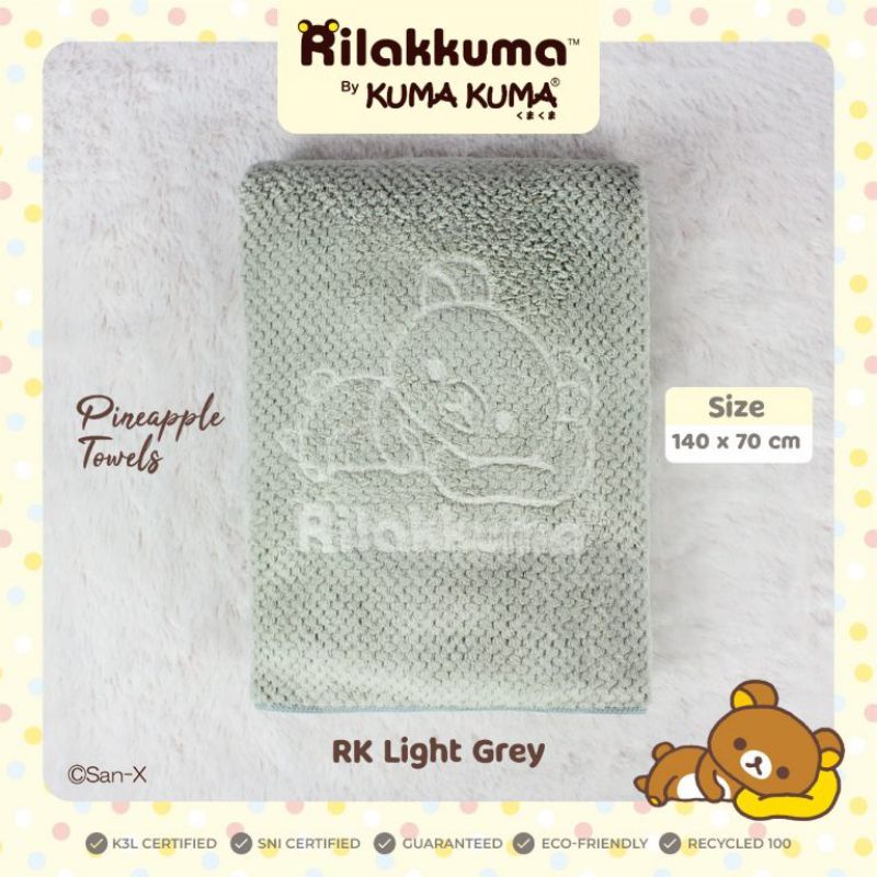 Rilakkuma By Kuma Kuma Handuk Pineapple 140x70 Cm / Handuk Bayi Premium Kuma-kuma