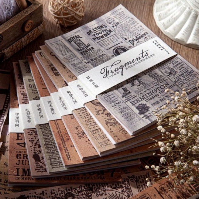 Jual [20 lmbr] Deco Paper Vintage A6 | Kertas Kliping Aesthetic Journal