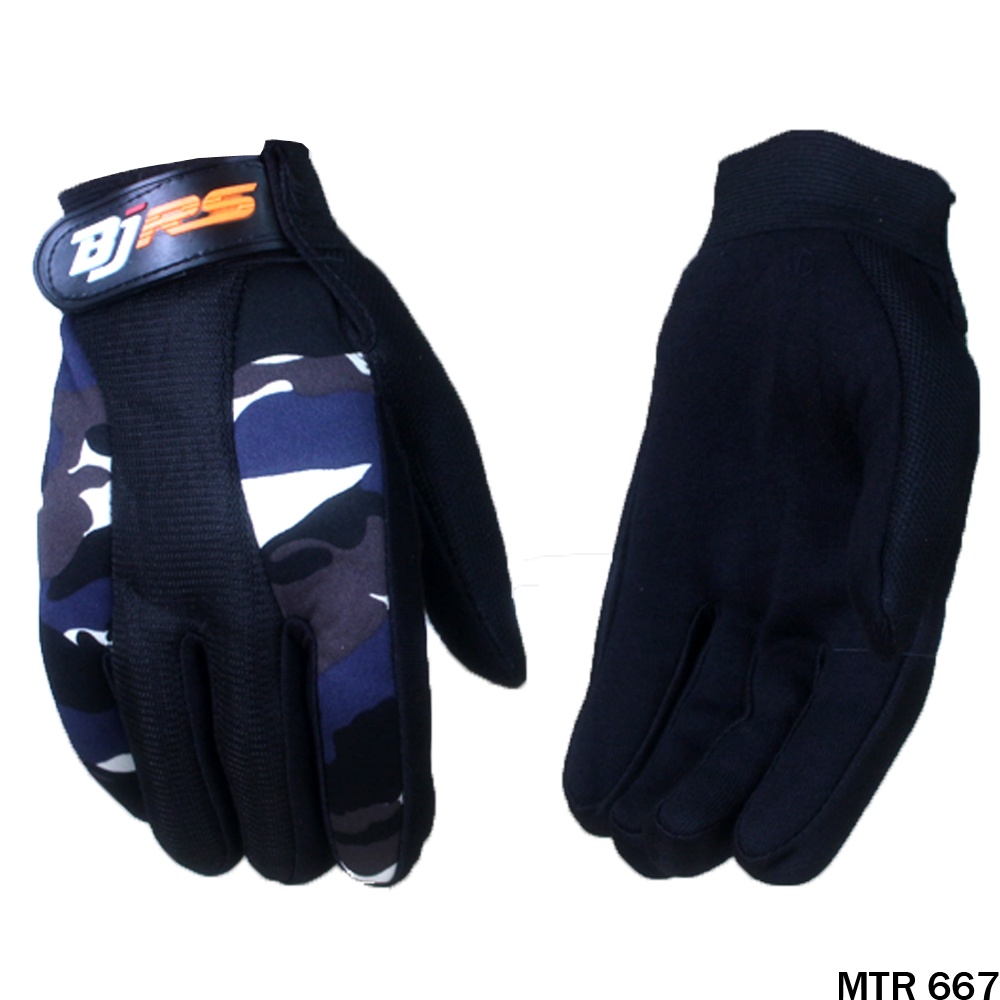 Sarung Tangan Biker Kain Biru – MTR 256