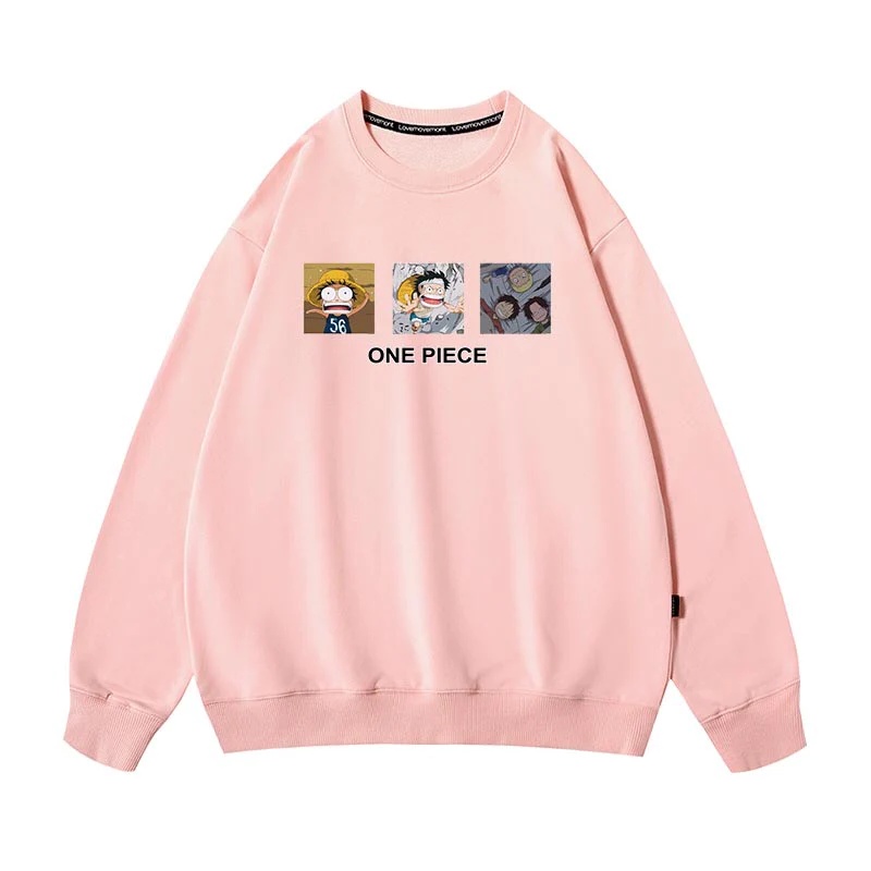 One Piece D.Luffy Embrrassing Sweatshirt Basic II Sweater Crewneck Print DTF II Sz M - XL Anak &amp; Dewasa ( Pria &amp; Wanita )