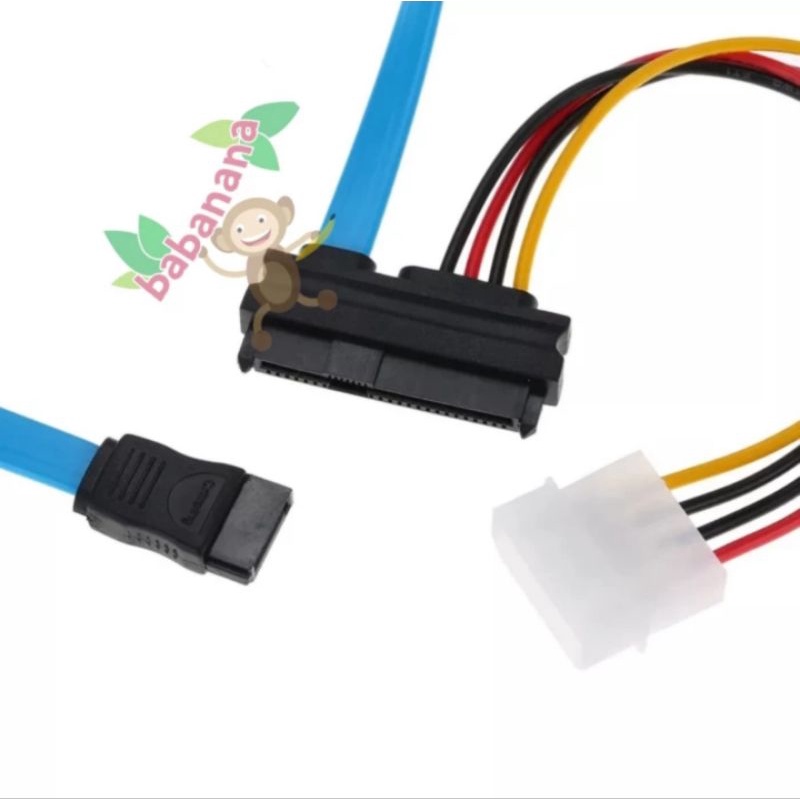 Kabel Konverter SAS 29 Pin to Sata 22 Pin Power HDD Server Hardisk Adapter Cable Konektor Adaptor Converter SCSI Molex SFF-8482 Extension Extender Dell IBM HP