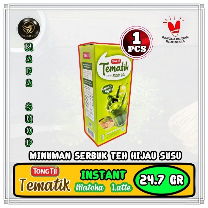 

Teh Bubuk Tong Tji Tematik Rasa Matcha Latte | Hijau - 24,7 gr (Kemasan Pack)